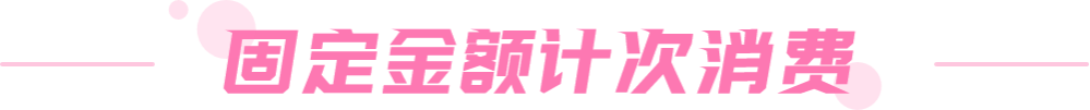 固定金额计次消费